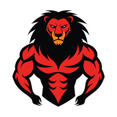 cartoon lion Vector icon isolated on white background