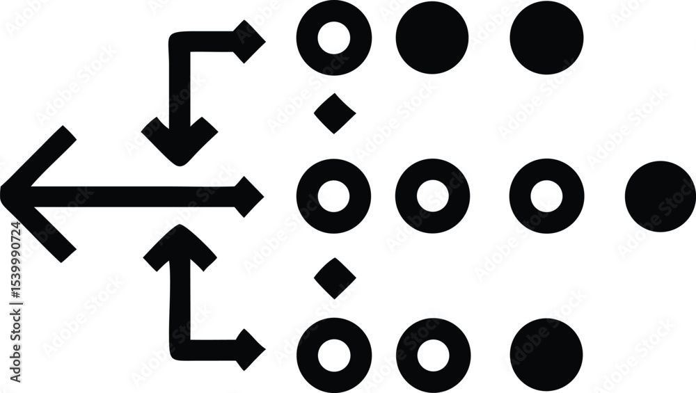Aufkleber abstract data flow design with arrow like patterns illustrating ai and neural learning