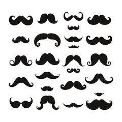 Collection of Mustache Silhouettes 20 Unique Mustache Designs for Your Projects