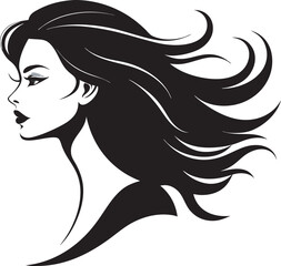 This collection of black and white images showcases various women's hairstyles, ranging from short bobs to long, flowing locks, with some featuring braids or headwear