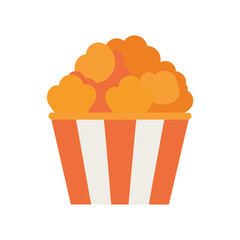 Chicken karaage crispy bites in paper basket Vector illustration