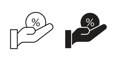 Interest icon Logos. Flat Vector Icon Design Template