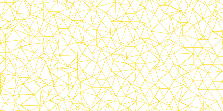 Abstract of simple gold line triangle pattern geometric background .white background creative and geometric shape with white luxury pattern .gold and white geometric background with low poly triangle