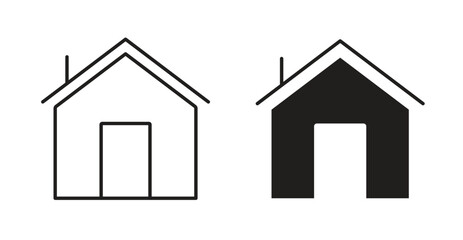 House icon Logos. Flat Vector Icon Design Template