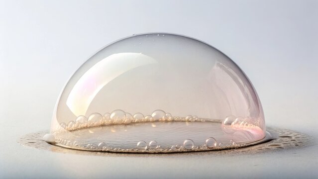 soap bubbles in the white background