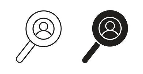 Hiring icon Logos. Flat Vector Icon Design Template