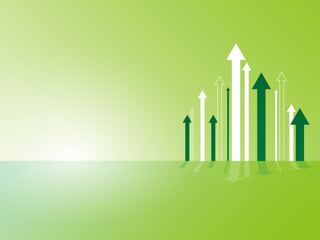 おしゃれな緑色の矢印のビジネスイメージ