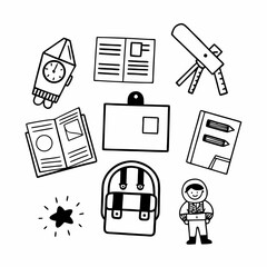 Educational Web Icons &ndash; Filled Black Glyph Pack for Digital Platforms.