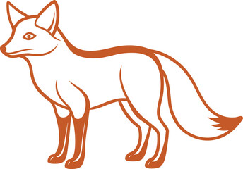fox cartoon isolated on white