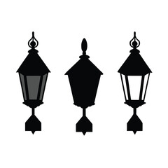 Shadow play lantern cutouts dramatic stage lighting banner design for theater events or performances