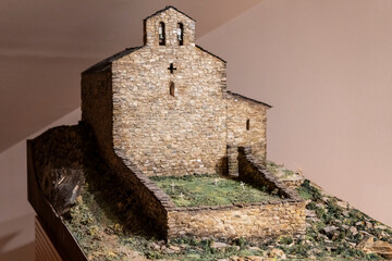 Collection of models of Romanesque art in Andorra, Model of the Romanesque hermitage of Sant Serni...