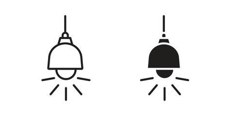 Hanging light icon Logos. Flat Vector Icon Design Template