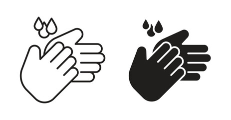 Handwashing icon Logos. Flat Vector Icon Design Template