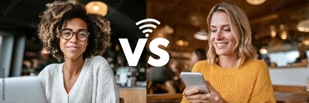 Poster Public Wi-Fi Risks Compared to the Security of Using a VPN in a Cafe Setting for Safe Browsing
