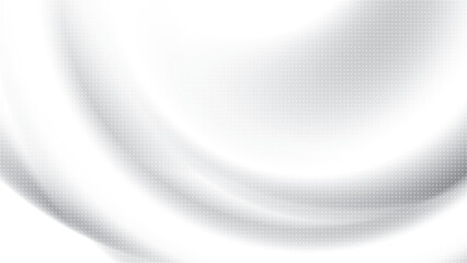 Abstract white and gray color with curve lines and dot pattern, halftone effect. Vector illustration.