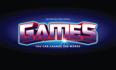games text effect illustration
