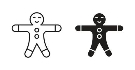 Gingerbread man icon