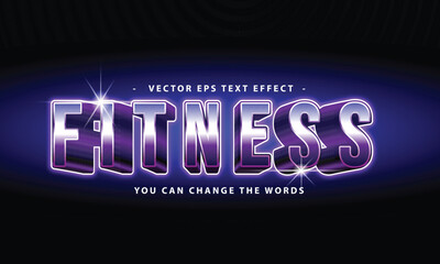 fitness text effect illustration