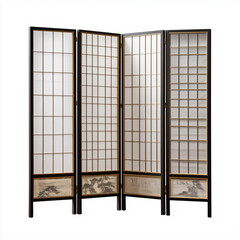 Foldable room divider with paper panels