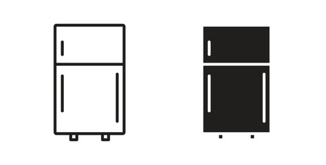 Fridge icon Logos. Flat Vector Icon Design Template