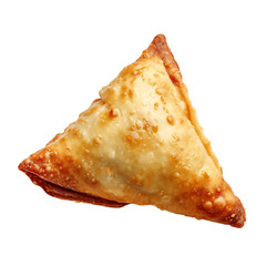 Golden Brown Fried Samosa Pastry Triangle Snack Food isolated on a transparent background image 2