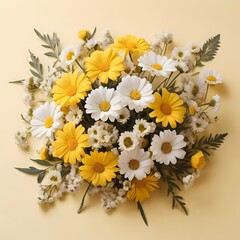 Minimal summer flowers arrangement