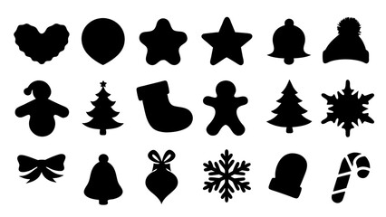 set of christmas xmas vector