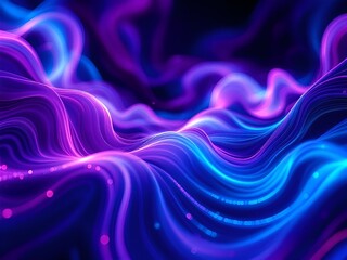 Abstract Neon Waves: Futuristic Energy Flow