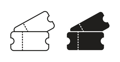 Event ticket icon Logos. Flat Vector Icon Design Template