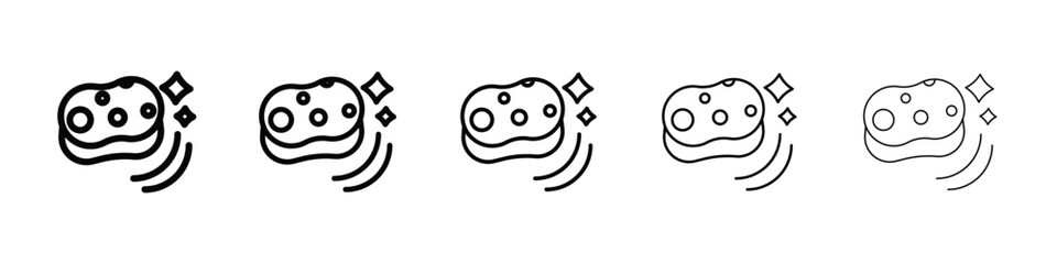 Cleaning sponge icon isolated vector on white background set