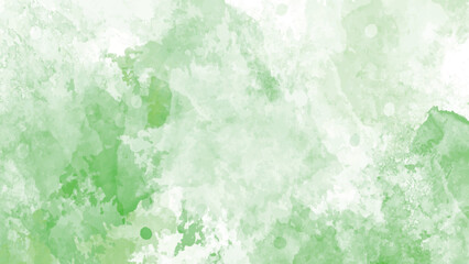 Abstract Watercolor Background Soft Green and White Hues Textured Paint Splashes Organic Design Element for Spring Summer Nature Theme Wedding Invitation Card Design Template