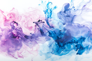 Abstract Colorful Ink Swirls Artistic Fluid Paint Design