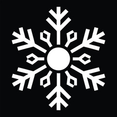 Elegant White Snowflake Design A Simple Yet Stunning Winter Icon