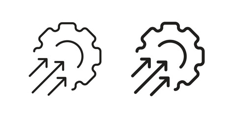 Efficiency icon Logos. Flat Vector Icon Design Template