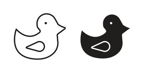 Duck icon Logos. Flat Vector Icon Design Template