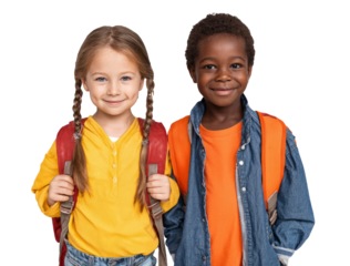 Smiling Children Ready for School – Back to School Portrait