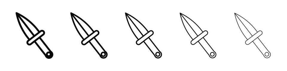 dagger icon isolated vector on white background set
