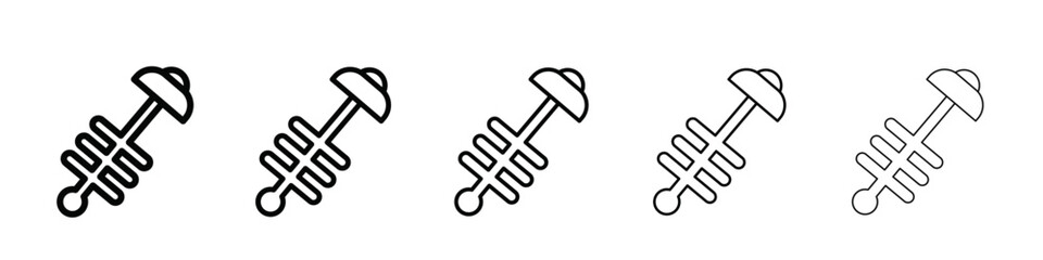 damper icon isolated vector on white background set