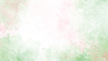 Soft Pastel Green and Pink Watercolor Wash Background Texture Abstract Art Design Element for Wedding Invitation Card or Spring Theme Design Project