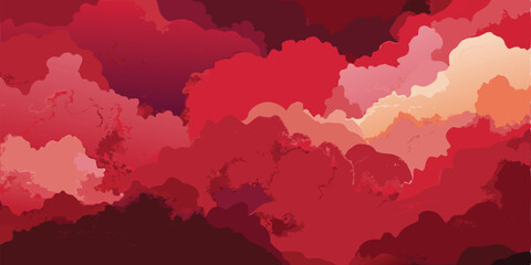 Background with paint texture red. Divorces and drops. Periwinkles.