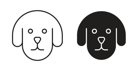 Dog icon Logos. Flat Vector Icon Design Template