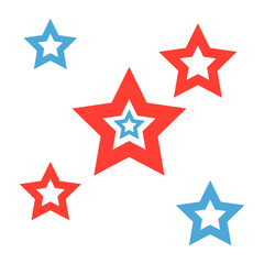United Stated independence day icon set