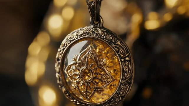 A ornate gold lock featuring a fleur de lis design, perfect for decorative or symbolic use.