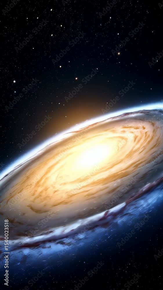 Canvas Prints spiral galaxy with glowing center core visible in deep outer space among the stars