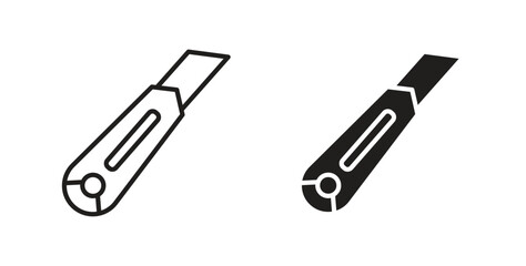 Cutter icon Logos. Flat Vector Icon Design Template