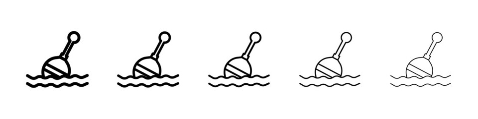fishing float icon isolated vector on white background set © Mahakali