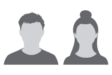 Anonymous Profile Silhouettes - Male and Female