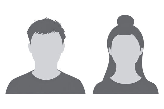 Anonymous Profile Silhouettes - Male and Female