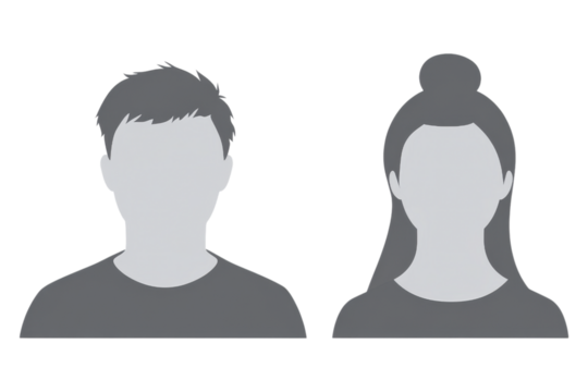 Anonymous Profile Silhouettes - Male and Female