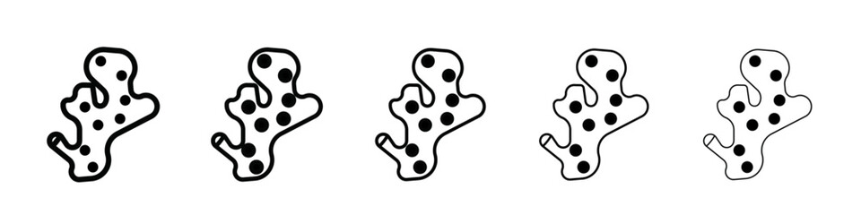 ginger icon isolated vector on white background set